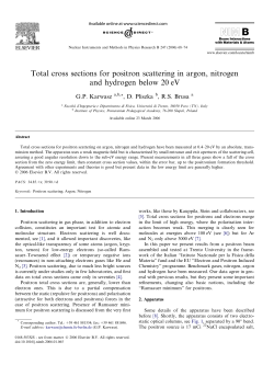 Total cross sections for positron scattering in argon, nitrogen and