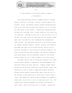 establishment of the pullman national monument 9233