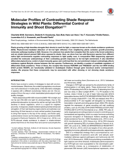 Molecular Profiles of Contrasting Shade Response