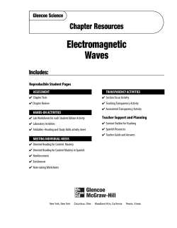 Chapter 12 Resource: Electromagnetic Waves