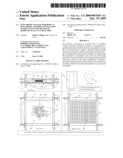 Electronic package whereby an electronic assembly is packaged