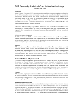 Central Statistics Office Balance of Payments