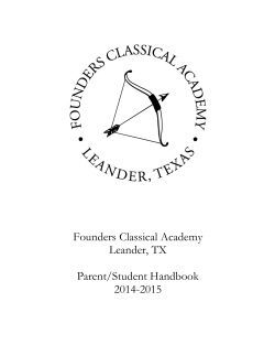 FCA Student Handbook - February 2015