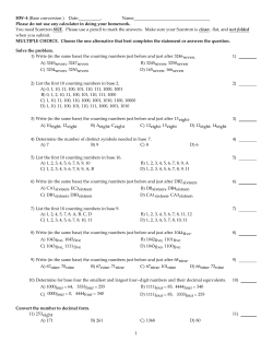 HW-4 (Base conversion ) Date:______