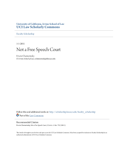 Not a Free Speech Court - UCI Law Scholarly Commons