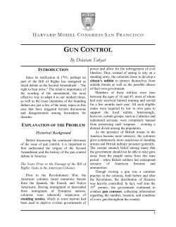gun control - Harvard Model Congress