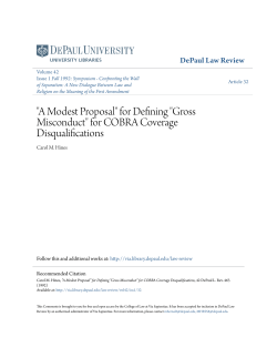 "A Modest Proposal" for Defining "Gross Misconduct