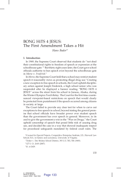 BONG HiTS 4 JESUS: The First Amendment Takes a Hit