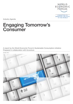 Engaging Tomorrow`s Consumer - WEF