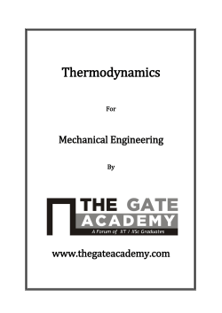 Thermodynamics - The GATE Academy