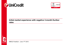 Initial market experience with negative 3-month Euribor rates