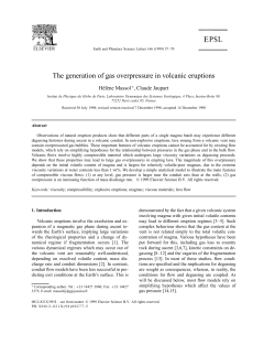 The generation of gas overpressure in volcanic eruptions
