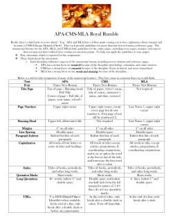 APA-CMS-MLA Royal Rumble