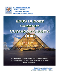 Budget Summary.indd - Cuyahoga County Fiscal Office