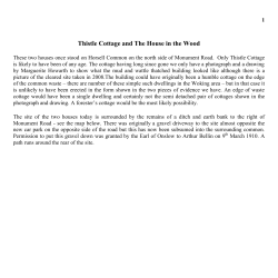 Thistle Cottage and The House in the Wood