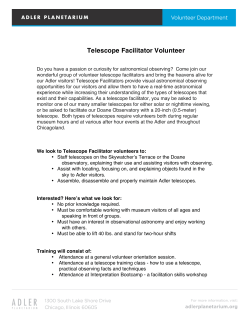 Telescope Facilitator Volunteer
