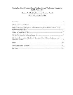 Protecting Sacred Natural Sites of Indigenous and