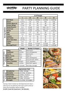 party planning guide - Driskill`s Downtown Market