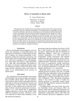Theory of nucleation in silicate melts