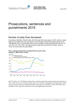 Prosecutions, sentences and punishments 2015