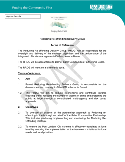 Agenda Item 4a _ Reducing Re-Offending TOR