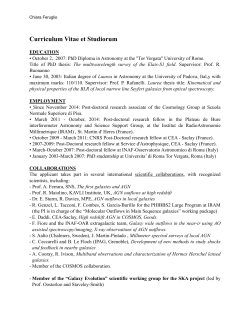 Curriculum Vitae et Studiorum