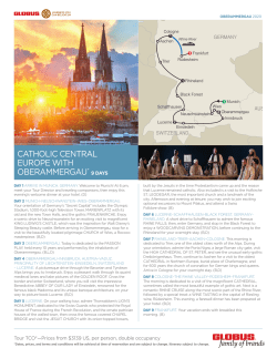 See Itinerary - Oberammergau 2020
