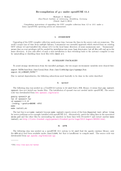 Re-compilation of gcc under openSUSE 11.1 - Max-Planck