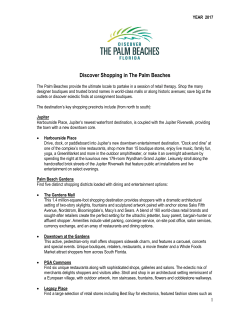 Shopping in The Palm Beaches, Florida