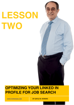 optimizing your linked in profile for job search