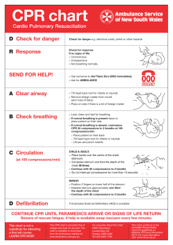 CPR chart - NSW Ambulance