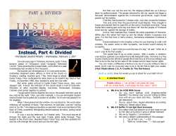 Instead, Part 4: Divided - Albertville First Baptist Church