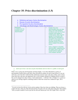 Chapter 35: Price discrimination (1.5)