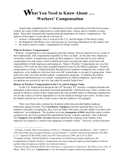 hat You Need to Know About &hellip;. Workers` Compensation