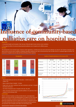 1. To describe hospital use for people in their last year of life who