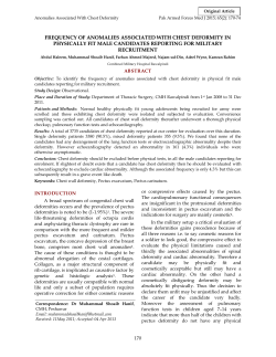 frequency of anomalies associated with chest deformity in