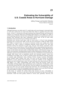 Estimating the Vulnerability of US Coastal Areas to