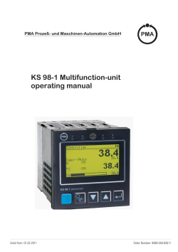 KS 98-1 Manual - West Control Solutions