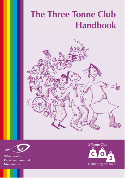 The Three Tonne Club Handbook - Women`s Environmental Network
