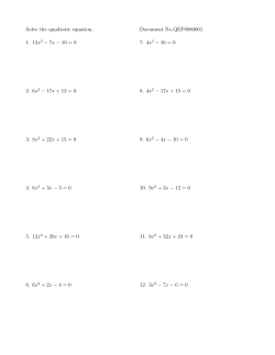 3=0 5. 12x2 + 28x +16=0