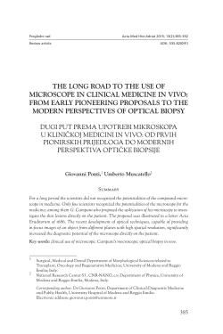 the long road to the use of microscope in clinical medicine in vivo