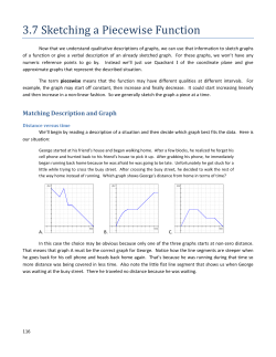 Lesson 3.7: Sketching a Piecewise Function