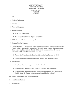 Agenda - City of Tecumseh