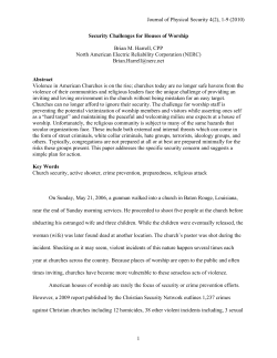 Security Challenges for Houses of Worship