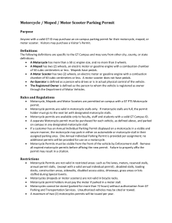 Motorcycle / Moped / Motor Scooter Parking Permit