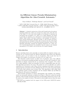 An Efficient Linear Pseudo-Minimization Algorithm for Aho
