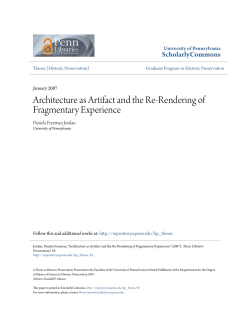 Architecture as Artifact and the Re