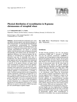 Physical distribution of recombination in B