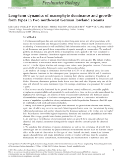 Long-term dynamics of macrophyte dominance and growth