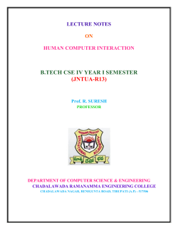 Lecture Notes - Chadalawada Ramanamma Engineering College